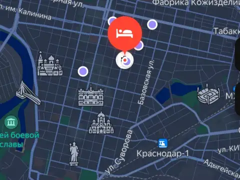 Удобное местоположение гостиницы в центре города